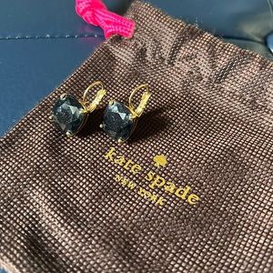 Kate spade square black jewel hanging earrings